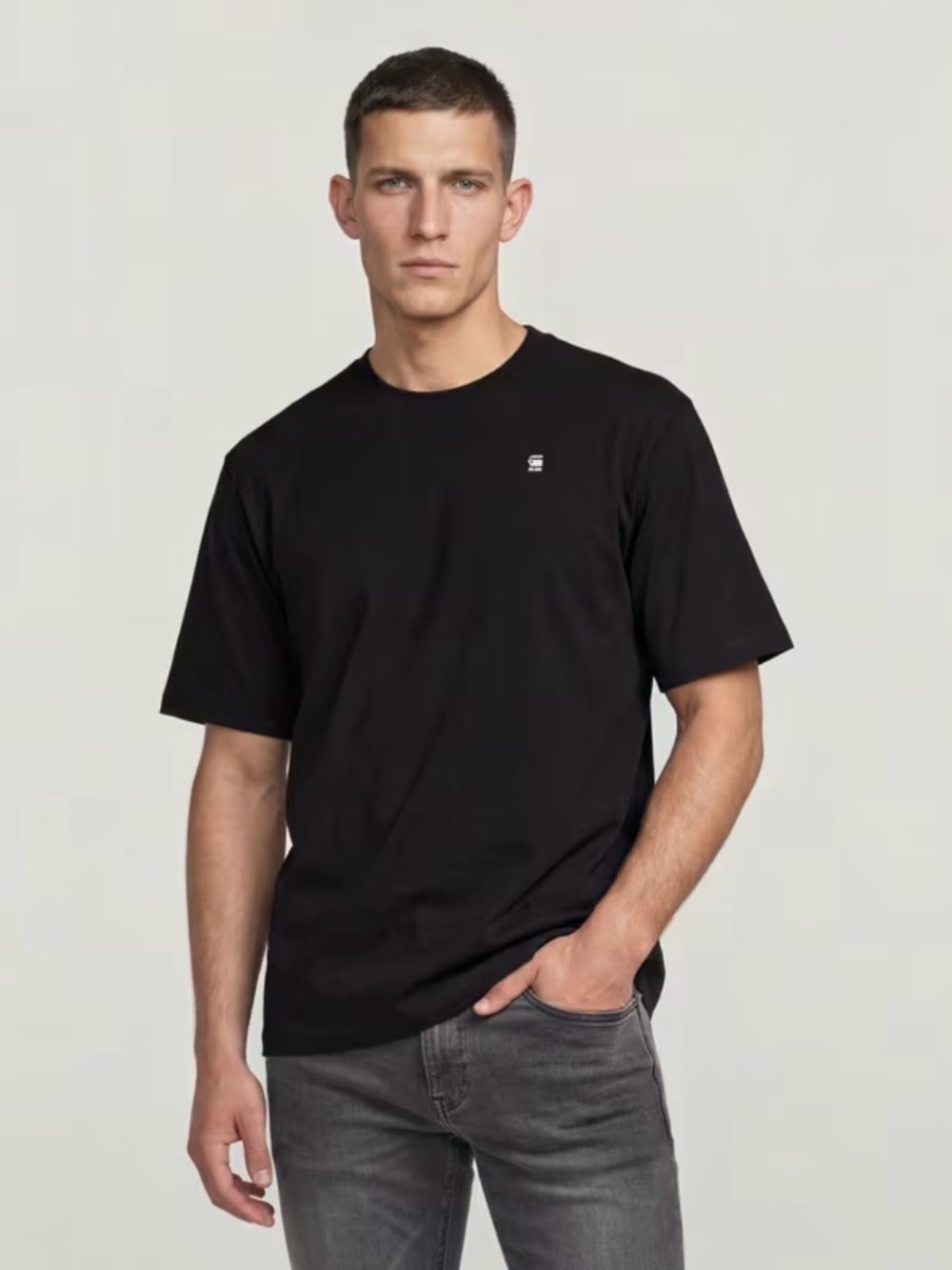 G-Star Black Short Sleeve Logo Crewneck Tee